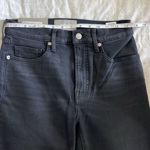 New Everlane The Kick Crop Straight Flare Jeans in Black Size 27 - Picture 10 of 11